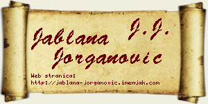Jablana Jorganović vizit kartica